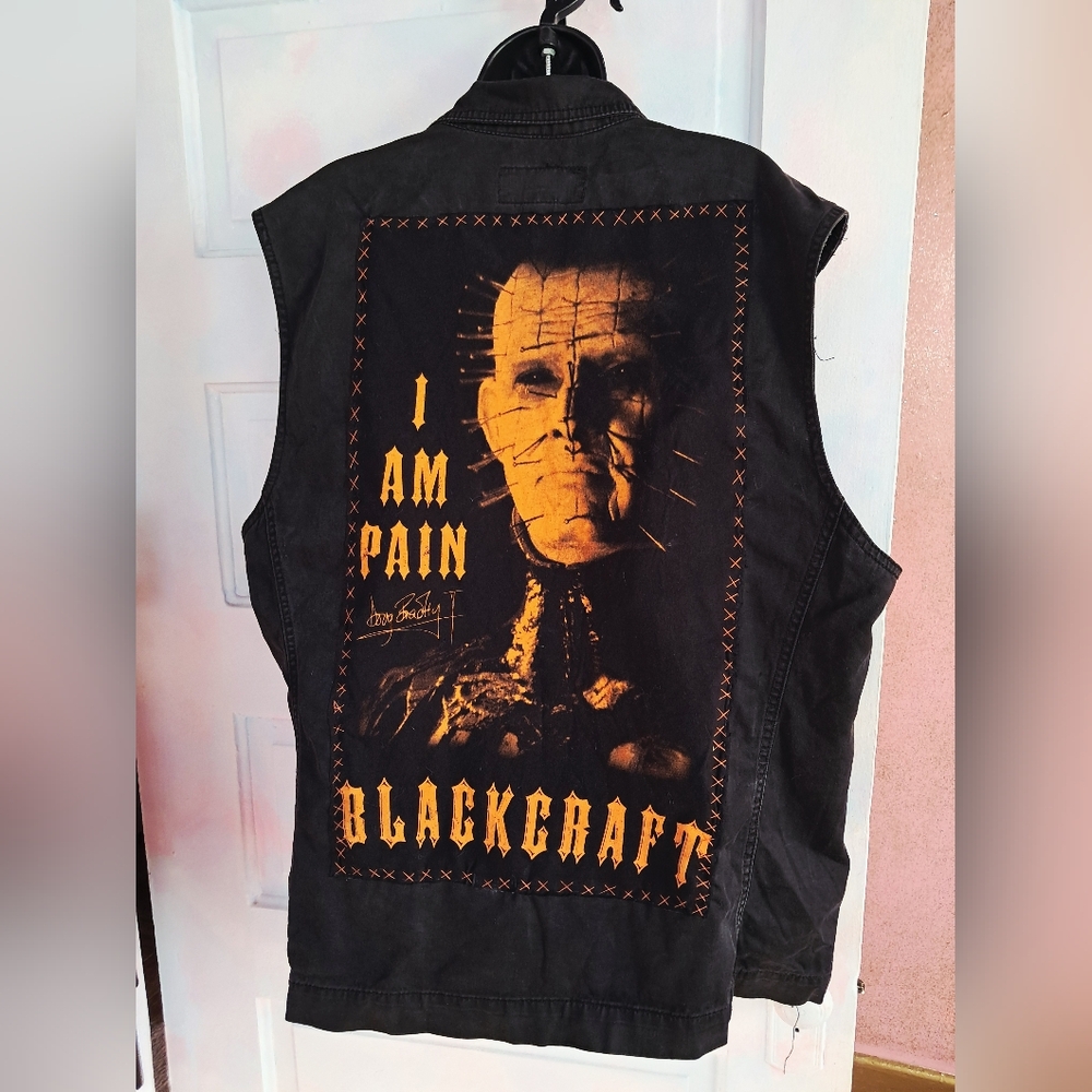 Tripp NYC Black and Orange Graphic Vest